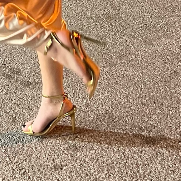 Sam Edelman heels , orchid gold leather size 6 M - Picture 5 of 5